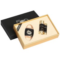 cigar cutter metal jet flame cigarette lighters wholesale cigar cutter and lighter gift set