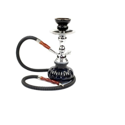 11" 1 Piece Hose 2020 Luxury Black Glass Shisha Hookah