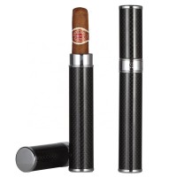 New cigar humidor tube Smoking Portable Black Stainless Steel Cigar Tube