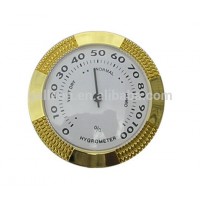 galleon Diameter 60mm Steel Gold color Elegant Analog Cigar Hygrometer