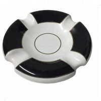 Customized logo Large Round Ceramic  Ashtray Cigar